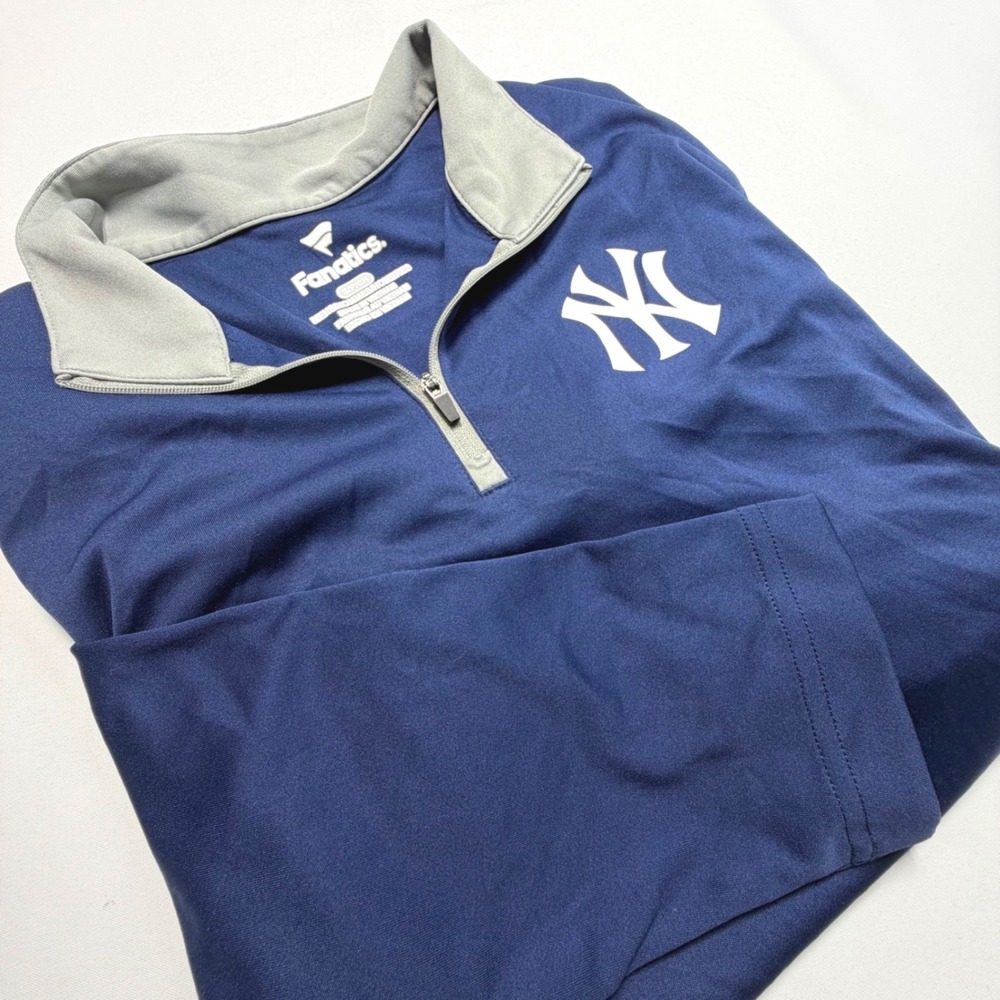 Fanatics New‎ York Yankees 1/4 Zip Pullover Mens Small Navy MLB